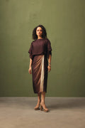 Cinnamon Silk Tie up Dress