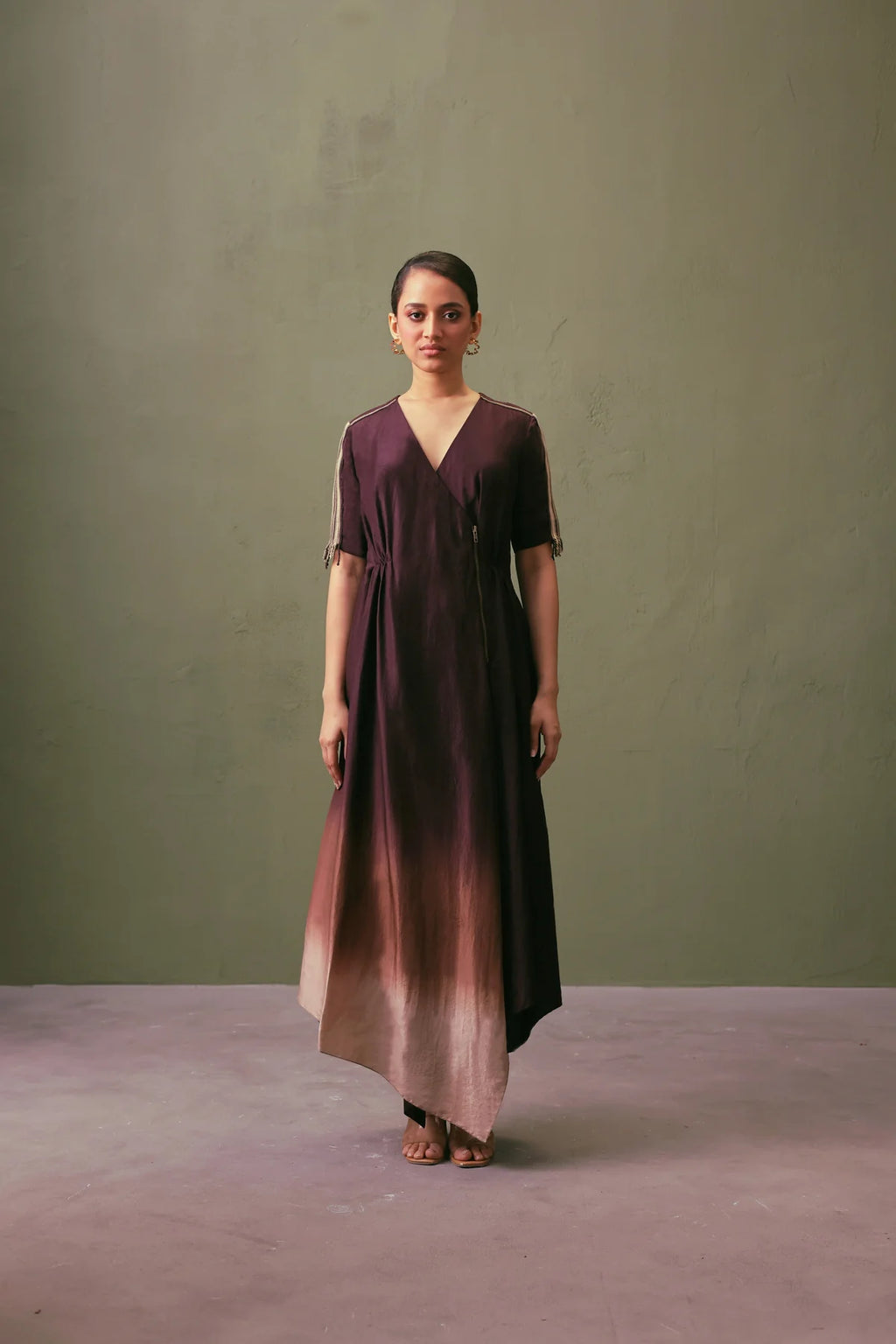 Lunar Ombre Silk Dress