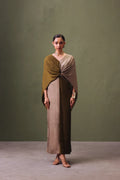 Verdant Mist Silk Dress