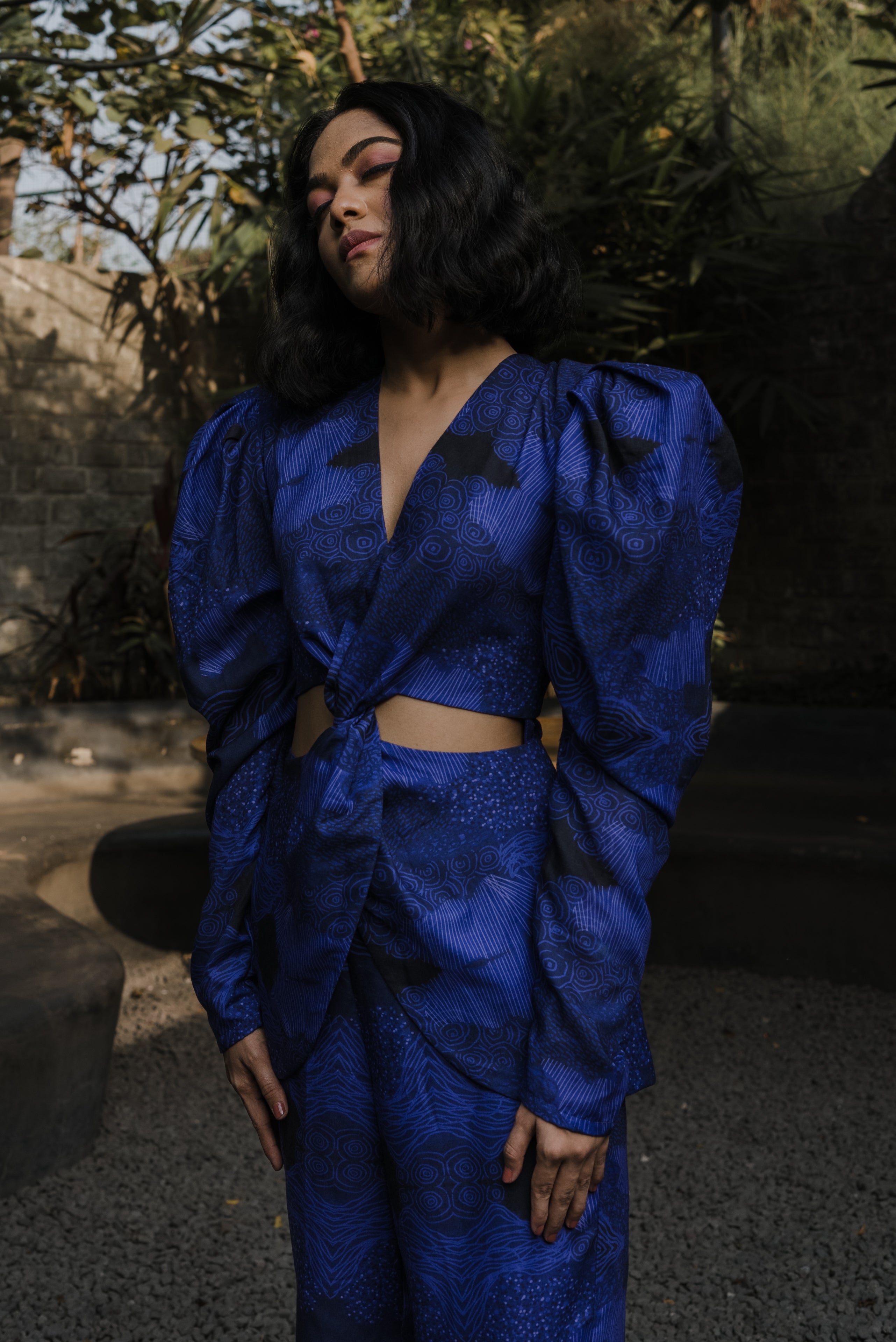 Cloud Print Blazer Set