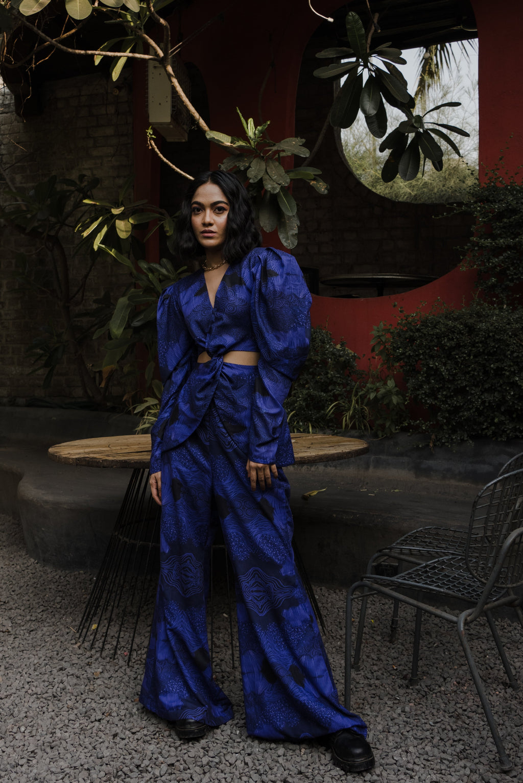 Cloud Print Blazer Set