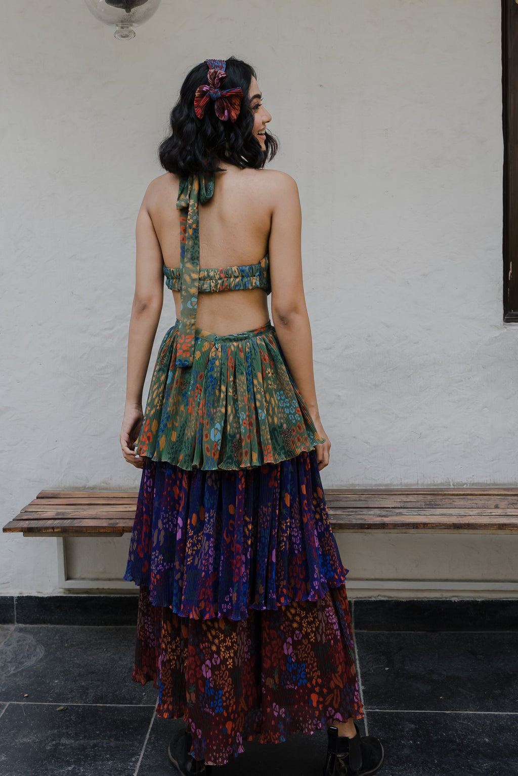 Fruit Print Halter Dress