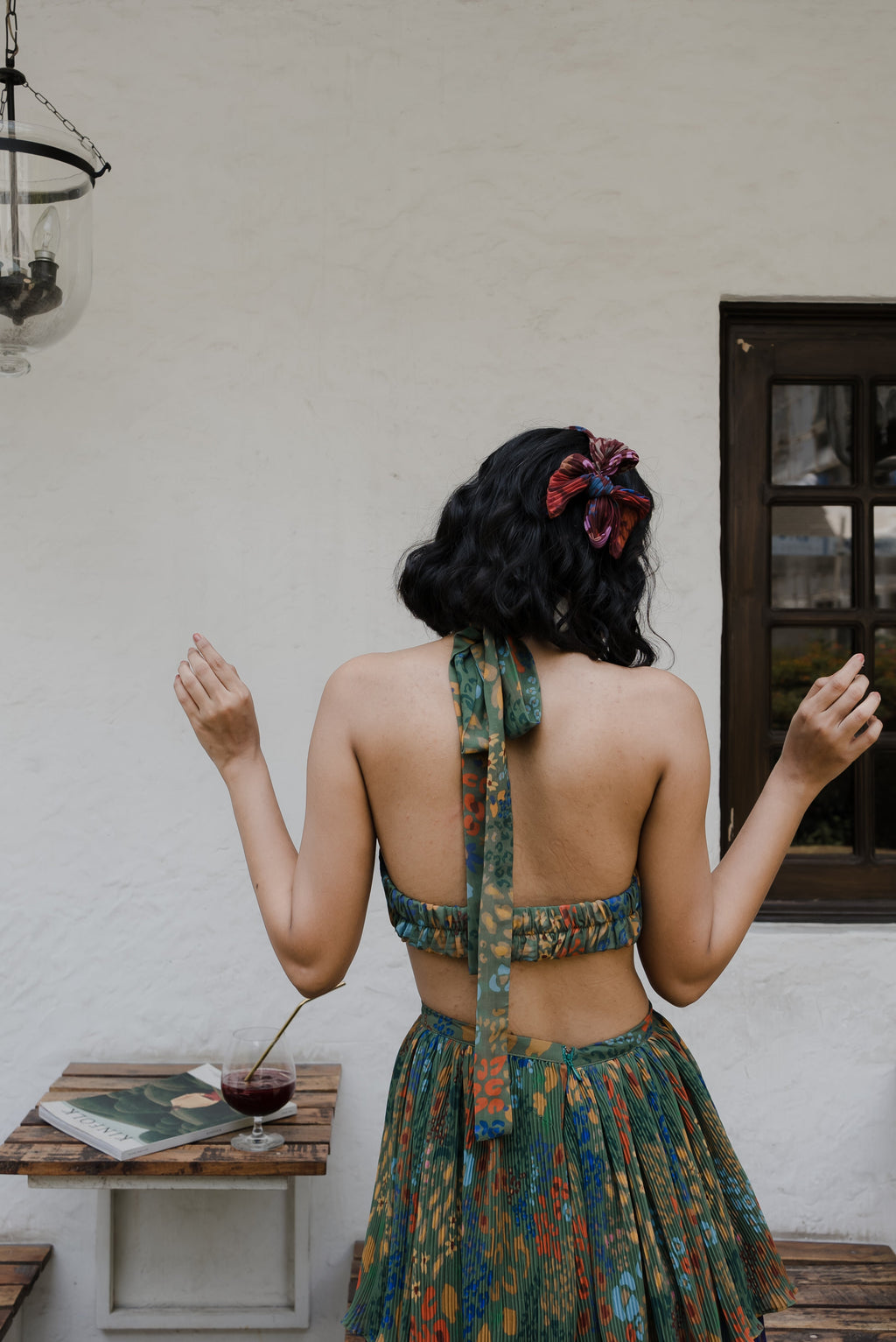 Fruit Print Halter Dress