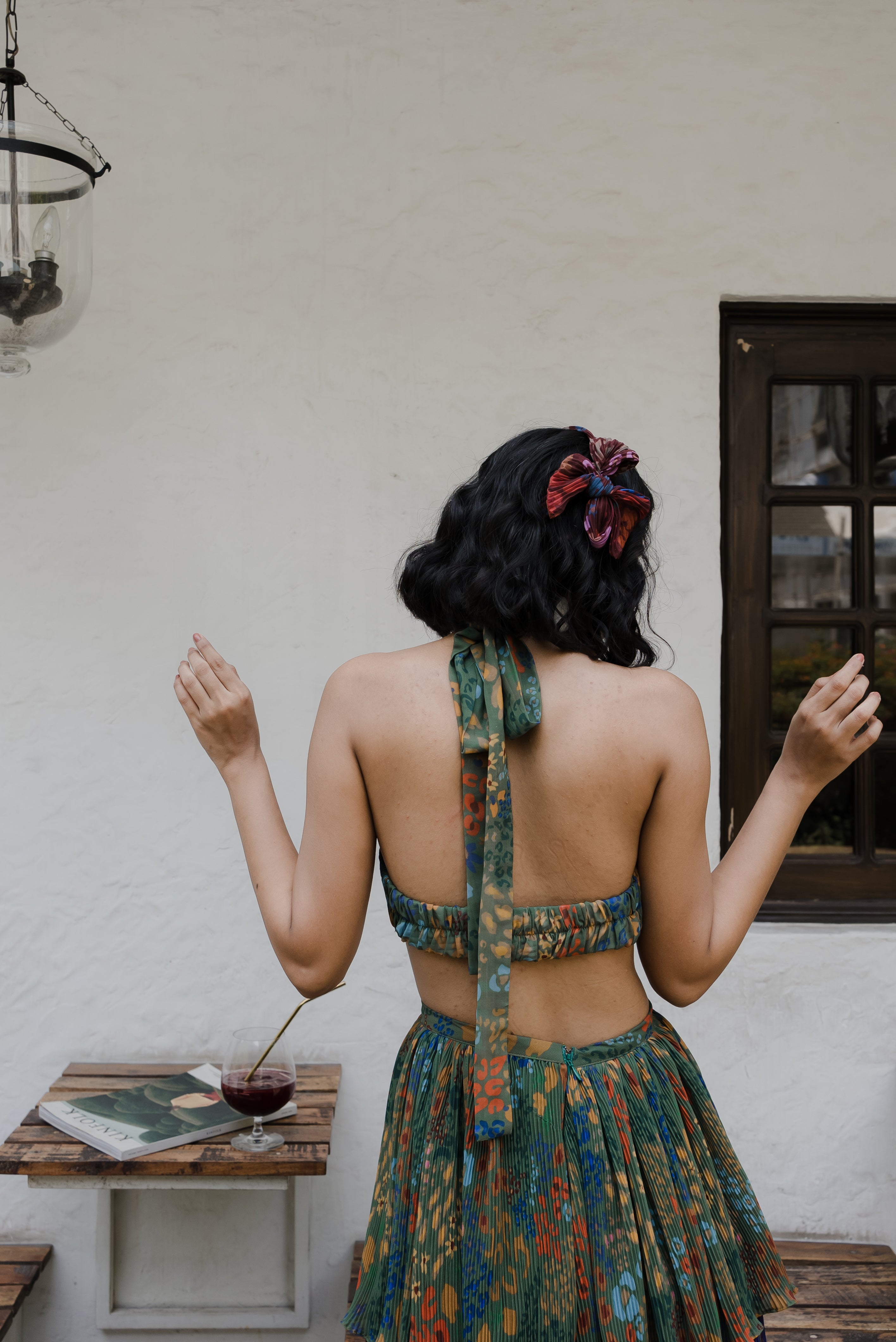 Fruit Print Halter Dress