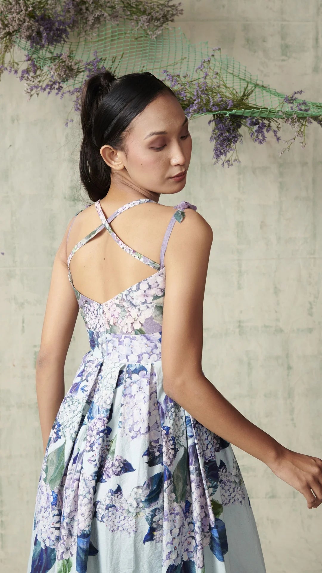 Sky Blue Hydrangea Dress