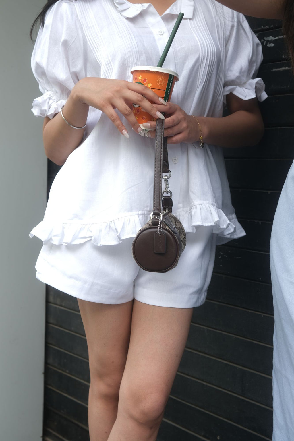 Pearl White Shorts Set