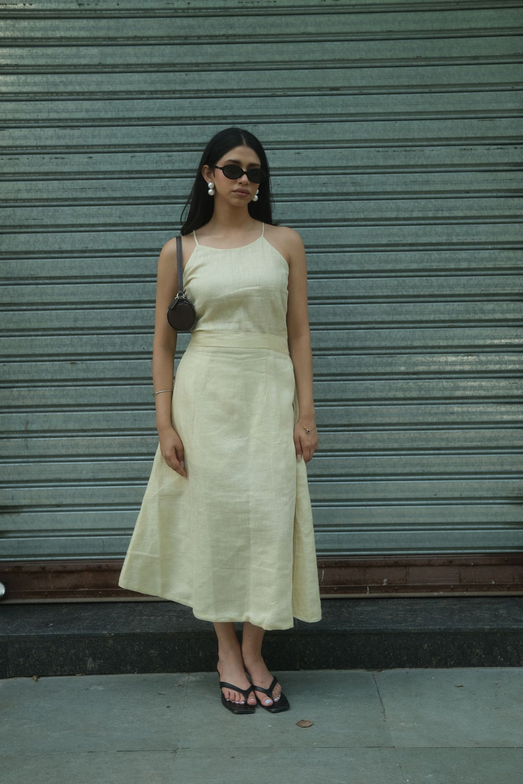 Butter Yellow Linen Dress