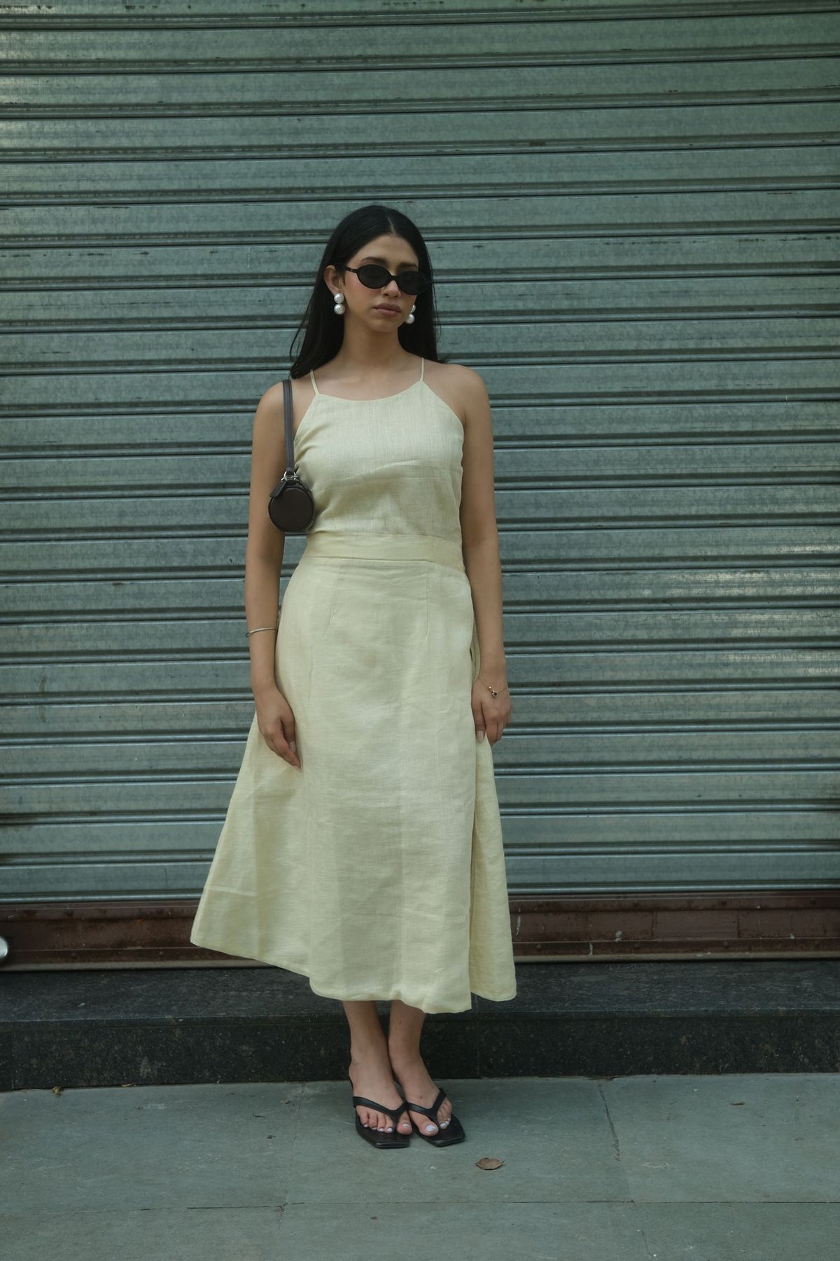 Butter Yellow Linen Dress