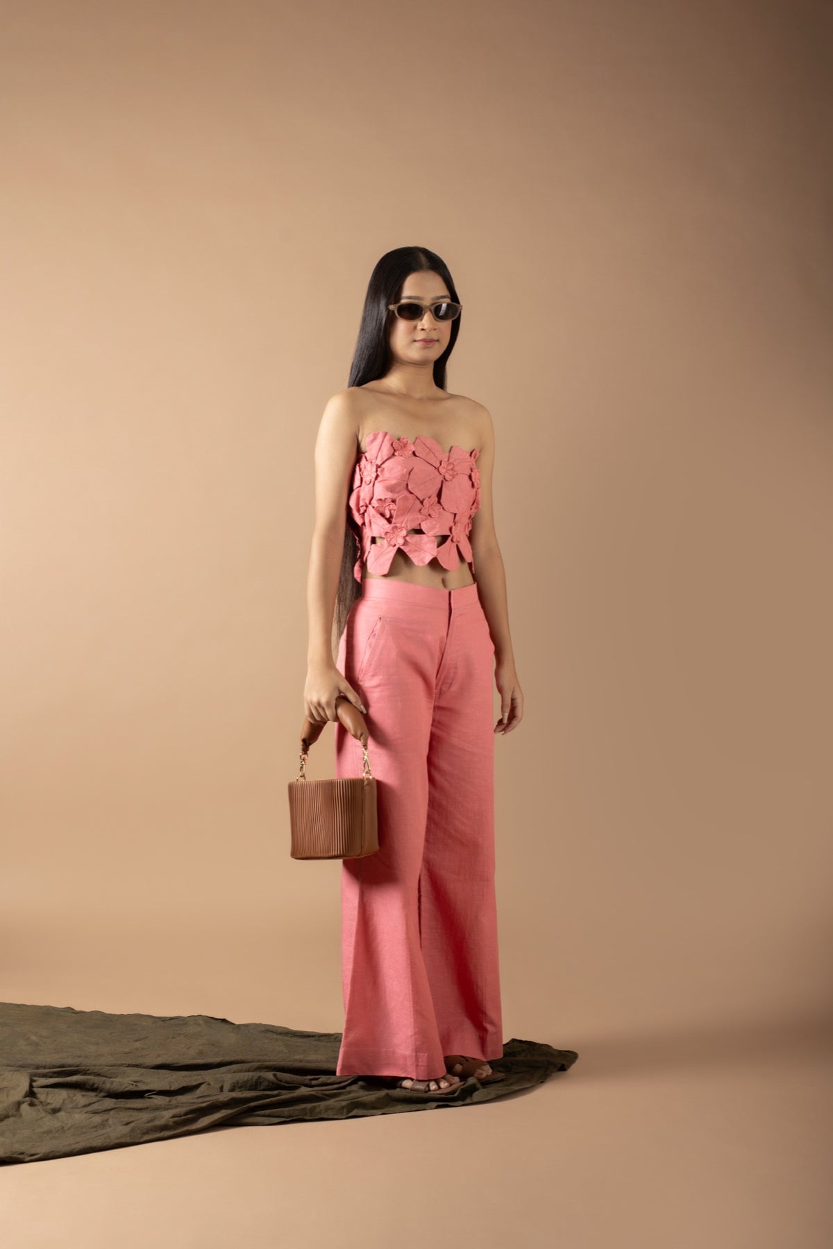 Alexandra Pink Tube Top And Pants Set