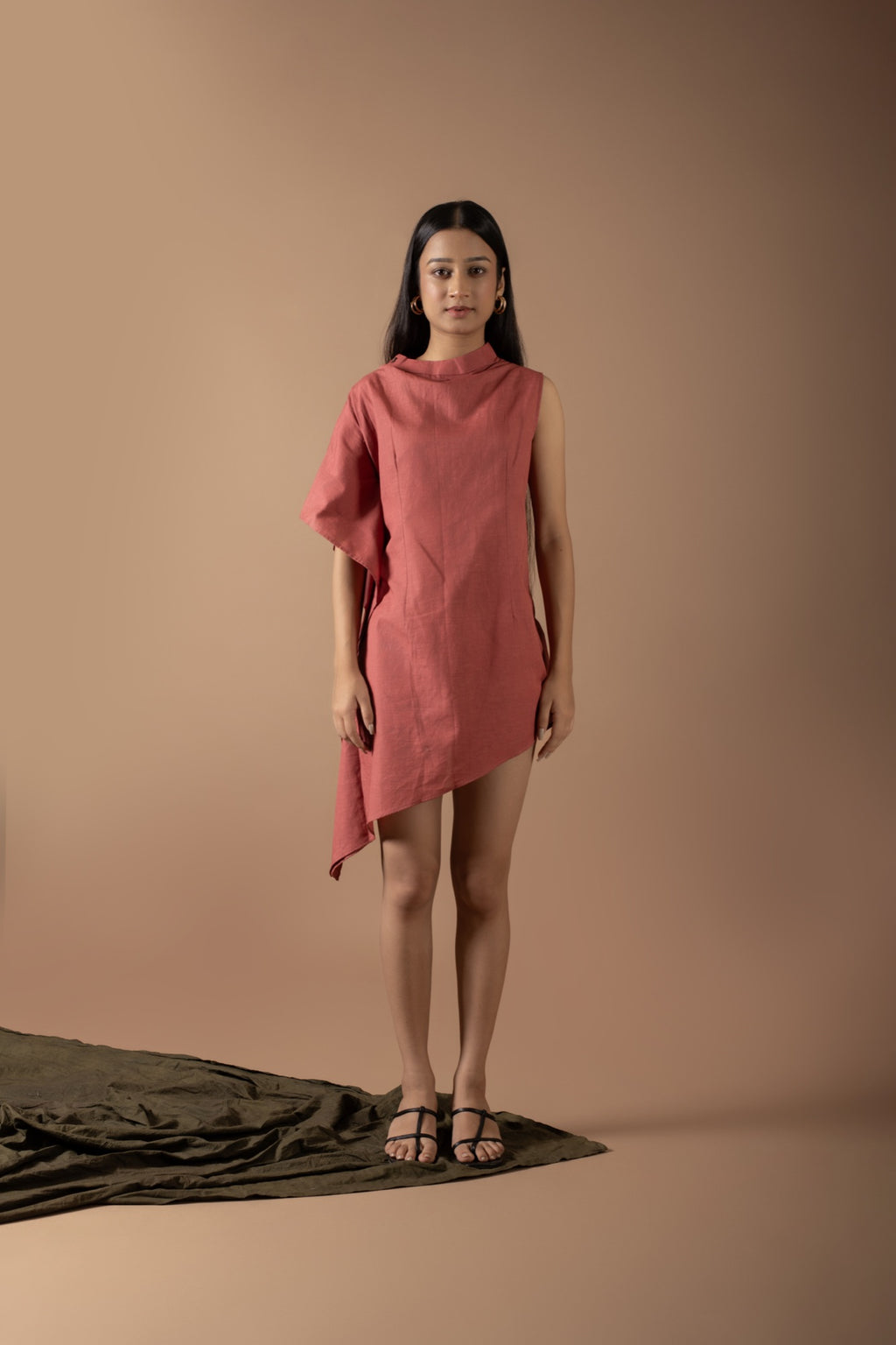 Luna Rust Asymmetrical Dress