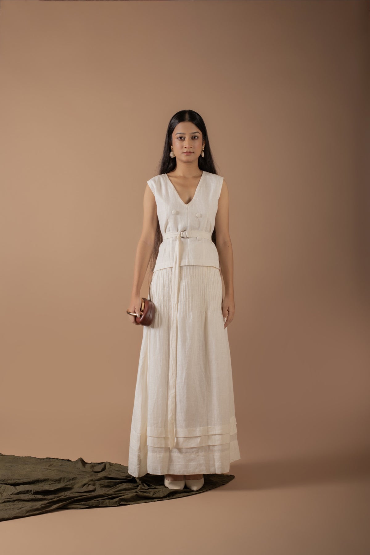 Mia Off White Skirt Set