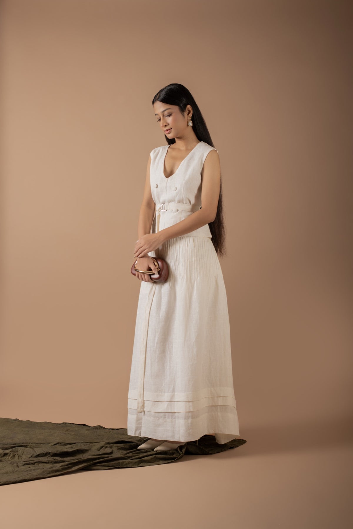 Mia Off White Skirt Set