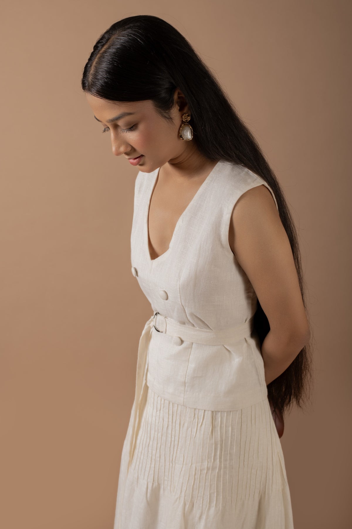 Mia Off White Skirt Set