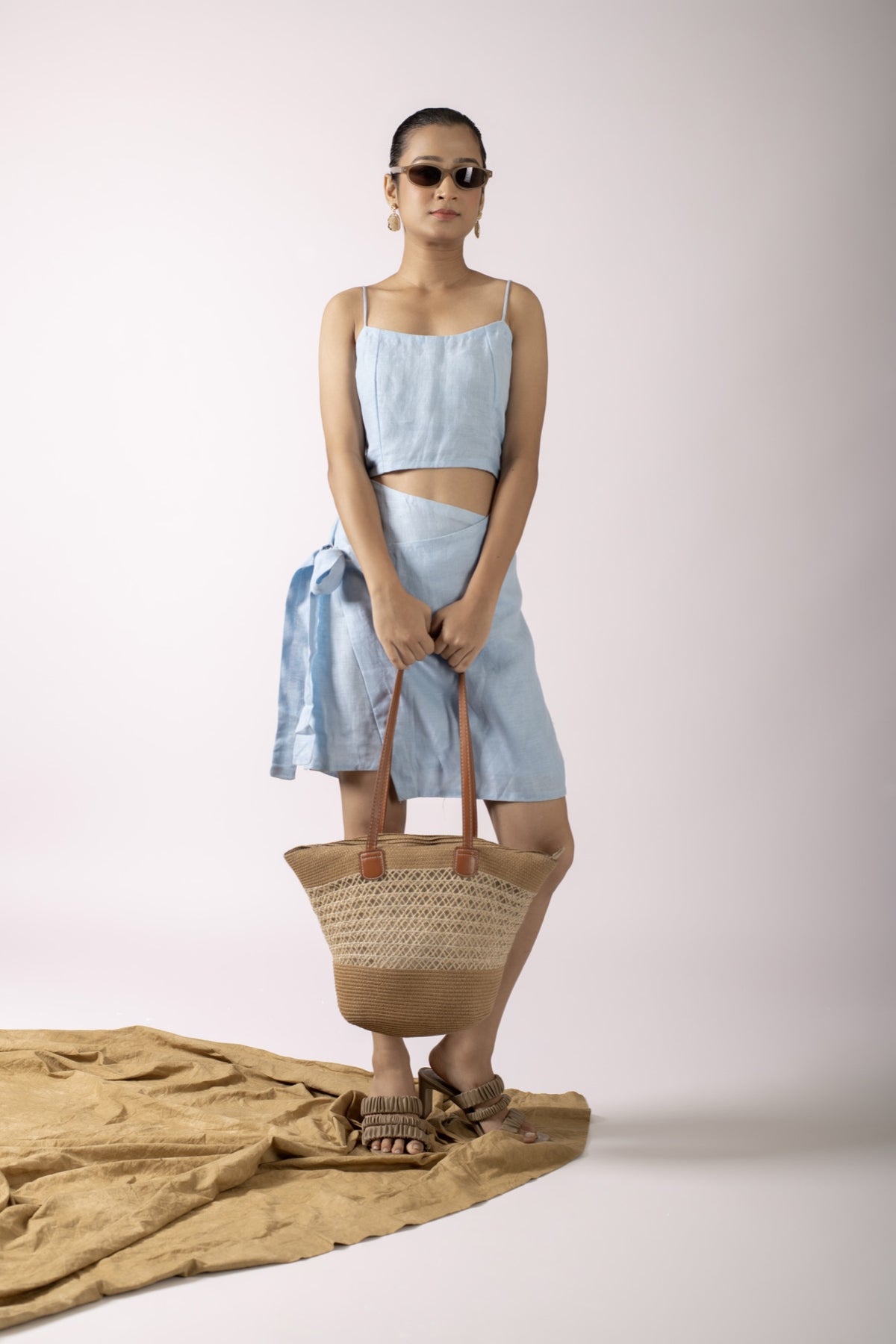 Piper Blue Wrap Around Dress