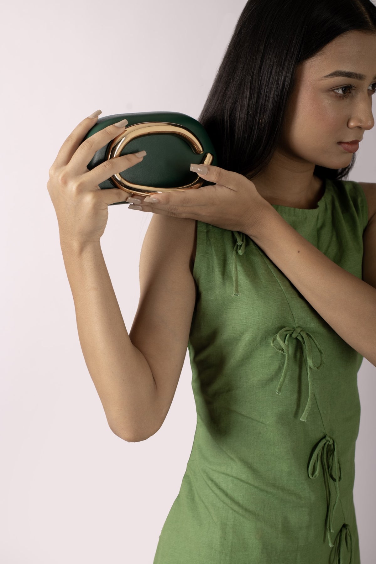 Haley Dark Green Short Dress