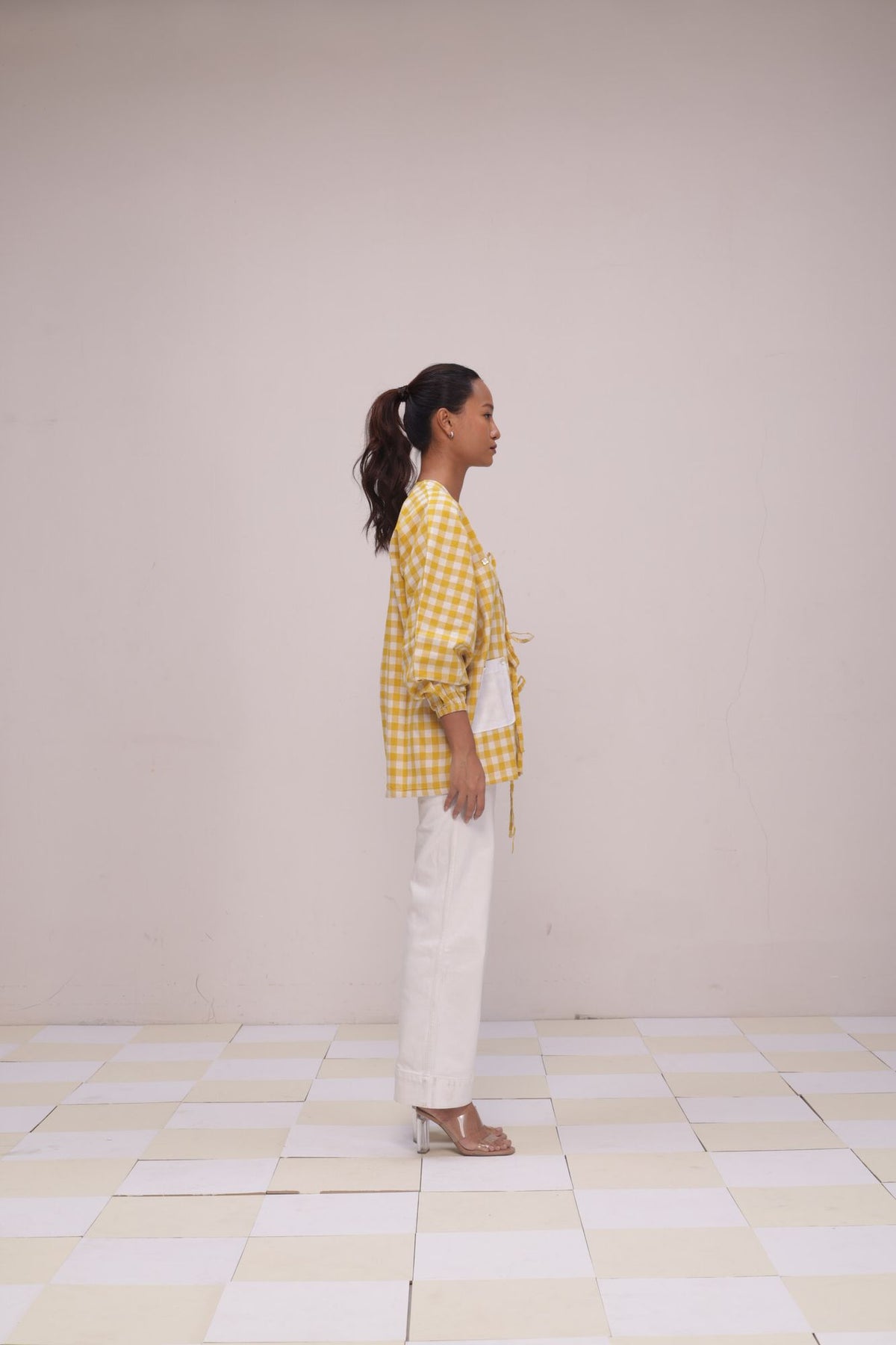 Tie-Up Gingham Shacket