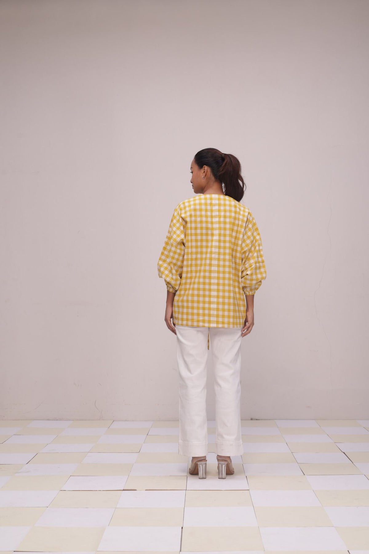 Tie-Up Gingham Shacket